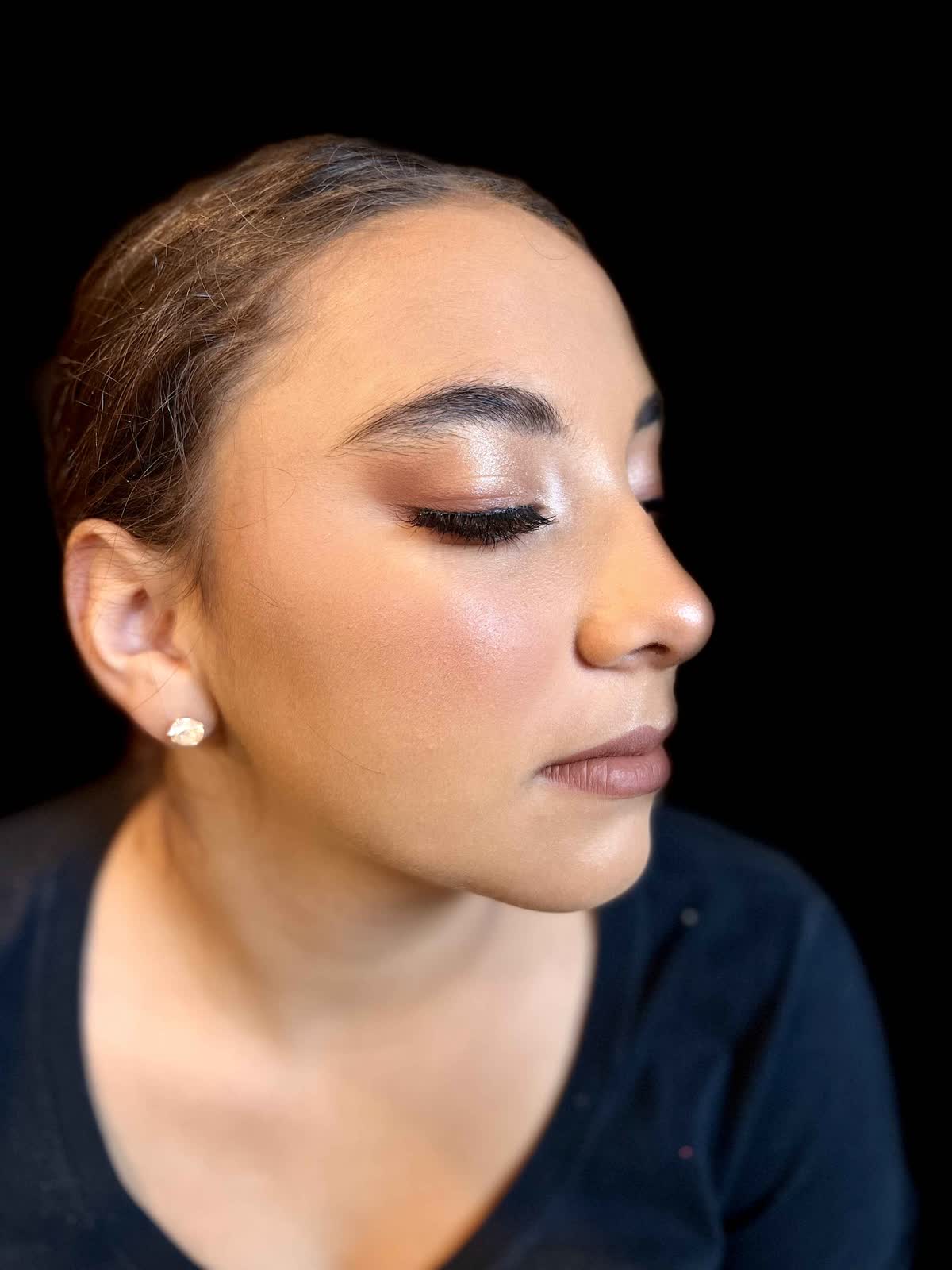 Bridal makeup close-up by Adrianna — Eau Claire hair stylist and makeup artist