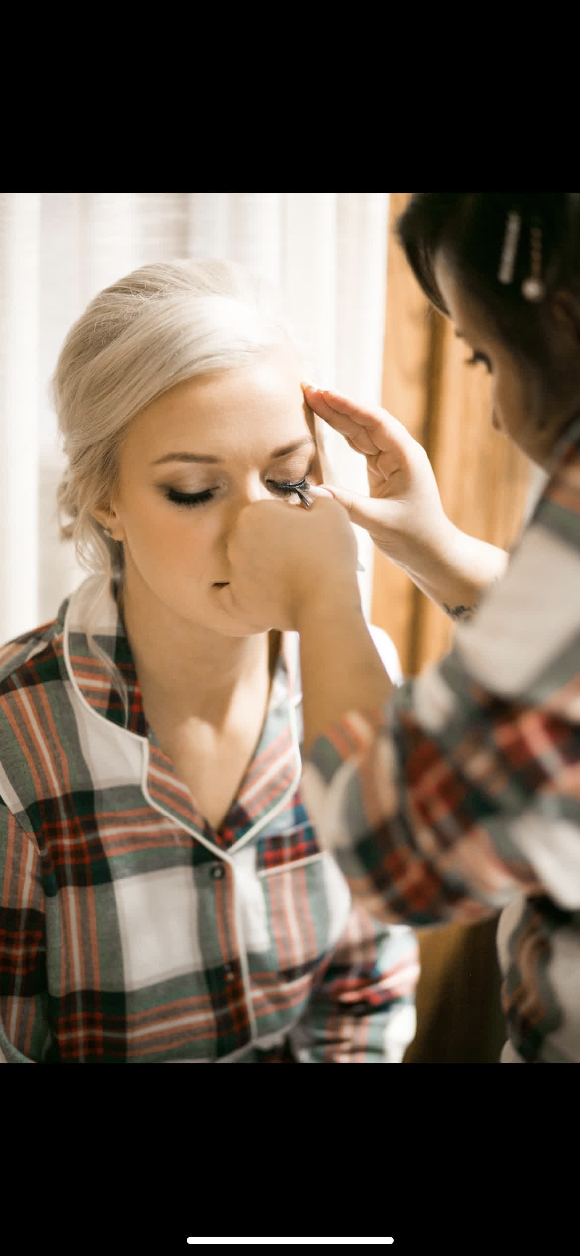 Bridal prep — false lash application by Adrianna — Beauty and Blendz