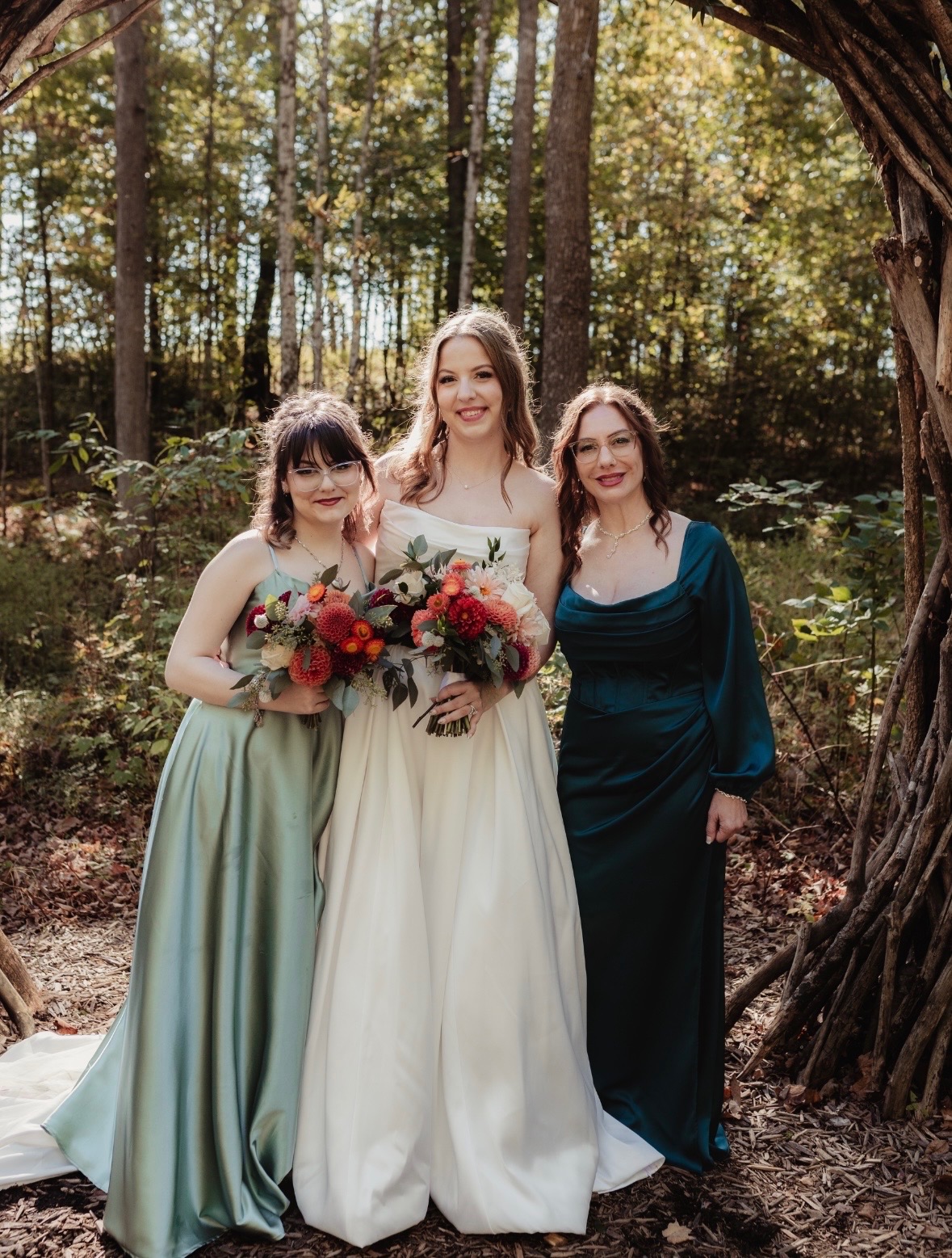 Wedding event makeup by Adrianna — outdoor ceremony Eau Claire WI